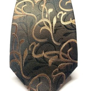Alfani tie brown black gold